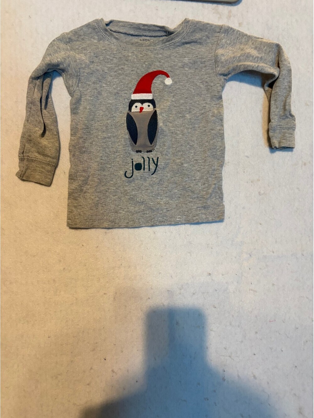 Little Planet Gray 'Jolly' Penguin Long Sleeve Shirt 12M
